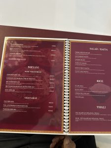 Menu Kaarvan Indian restaurant