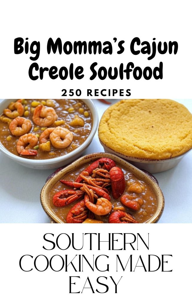Cover of Big Momma’s Cajun Creole Soul Food Cookbook featuring 250 authentic Cajun, Creole, and soul food recipes for gumbo, jambalaya, and more, perfect for mastering Cajun cooking at home.